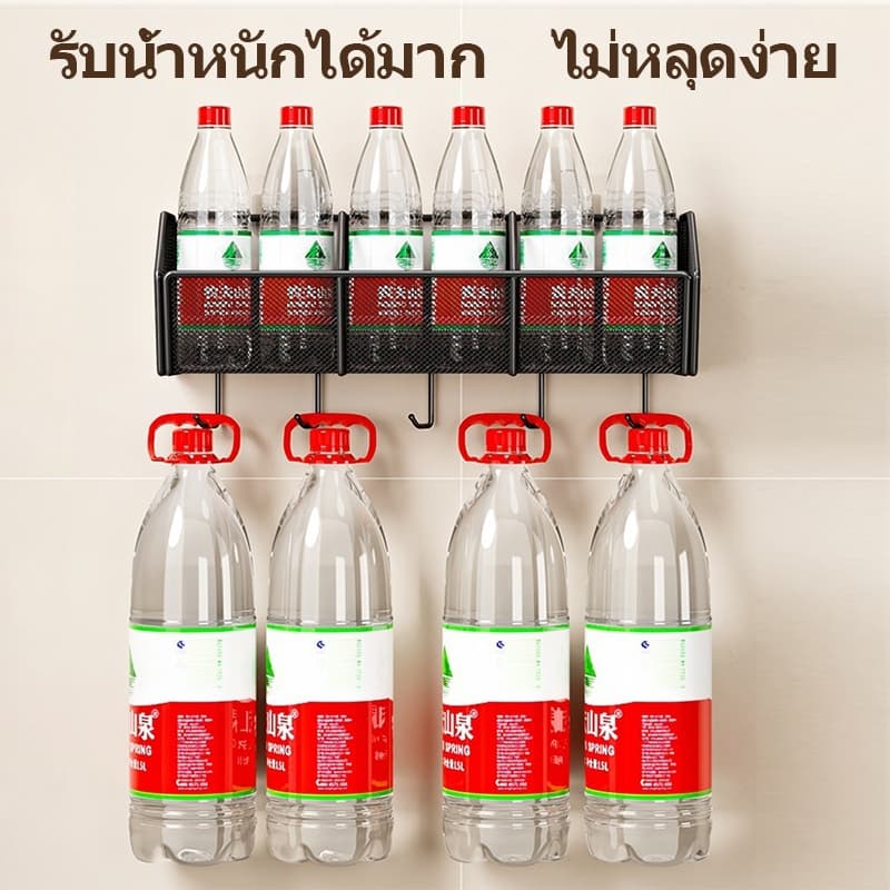 JOTO ชั้นวางของในครัว ชั้นวางเครื่องปรุงติดผนัง 2/3 ชั้น ทนทานแข็งแรง กันน้ำ ไม่ต้องเจาะรู รูปที่ 7