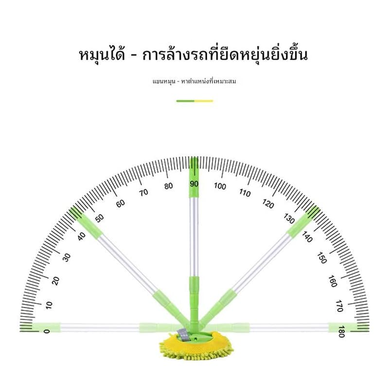 ไม้ถูพื้นล้างรถ แปรงล้างรถ ปรับความยาวได้ ใช้งานง่าย จะไม่เกิดรอยขีดข่วนบนพื้นผิวรถ ใช้ในบ้านและรถยนต์ รูปที่ 8