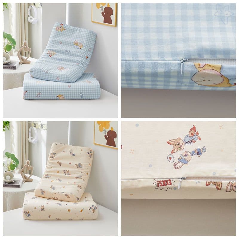 1ชิ้น ปลอกหมอนยางพารา latex pillowcase ผ้าฝ้ายแท้ Kitty Pooh Strawberry Bear คิตตี้ หมีแพนด้า การ์ตูน 30*50ซม. 40*60ซม. รูปที่ 8