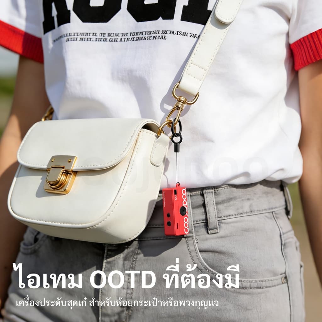 GOOJODOQ กล้องจิ๋ว กล้องดิจิตอล CCD กล้องเล็ก ย้อนยุครองรับการ์ด TF สูงสุด 32GB รูปที่ 5