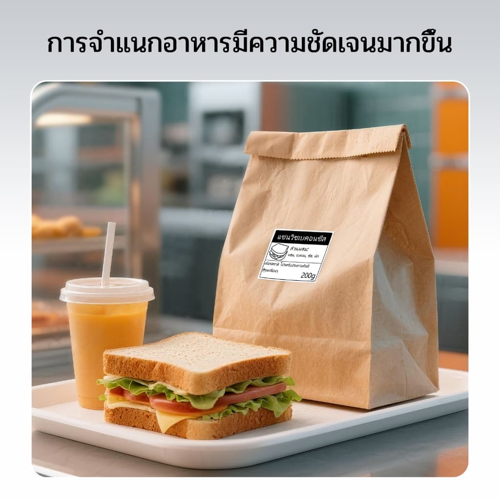 CLABEL 221B เครื่องพิมพ์ฉลากไร้หมึก ประกัน 1 ปี ป้ายราคา บาร์โค้ดและ QR Code กว้าง 20-50 มม รูปที่ 7