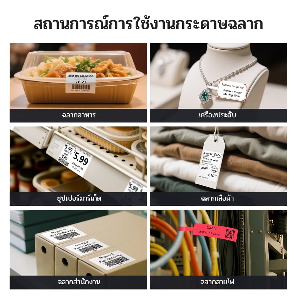 CLABEL 221B เครื่องพิมพ์ฉลากไร้หมึก ประกัน 1 ปี ป้ายราคา บาร์โค้ดและ QR Code กว้าง 20-50 มม รูปที่ 8