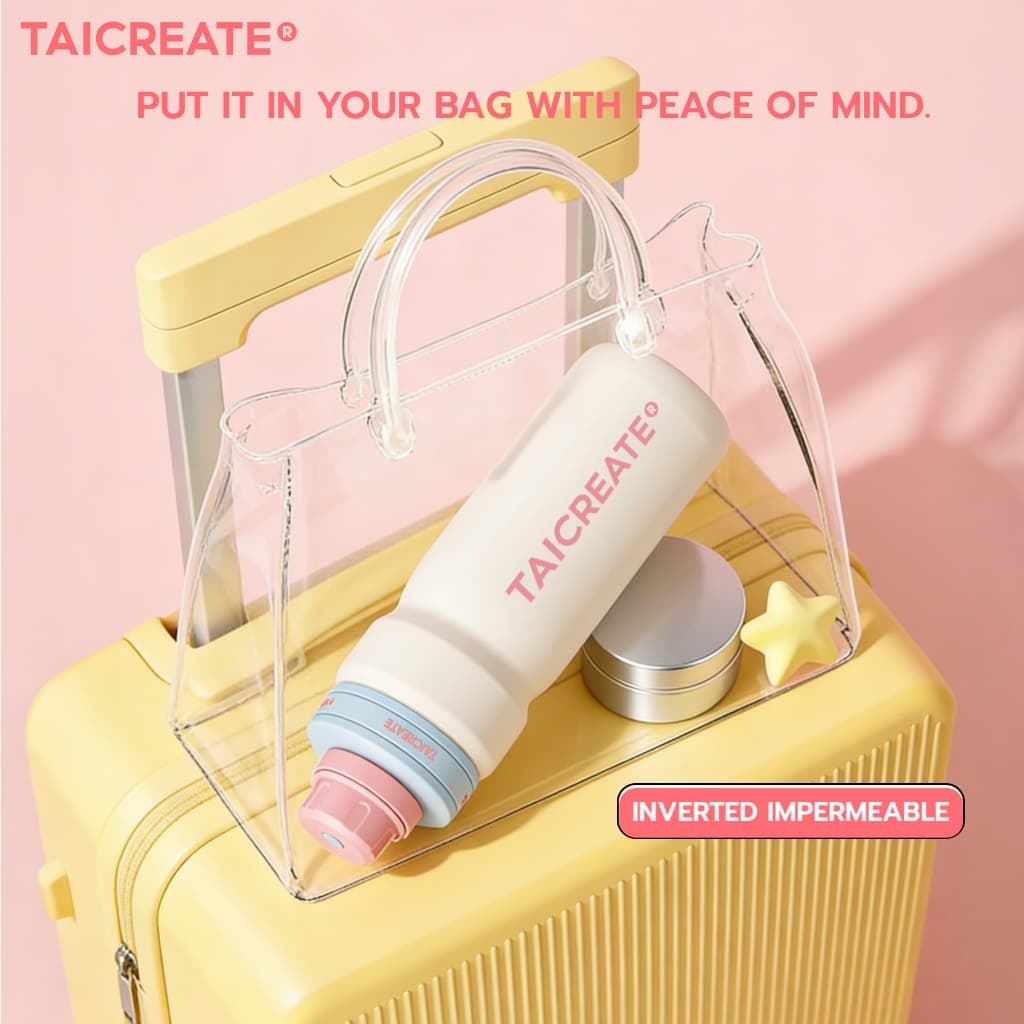 TaiCreate®ขวดน้ำสแตนเลส 630ml แก้วน้ำสแตนเลส316L ฟพกพาแก้วน้ำเก็บความเย็น พร้อมหูหิ้ว ฟางพับ ปลอดสาร BPA สไตล์โมเดิร์น กิจกรรมกลางแจ้ง รูปที่ 7