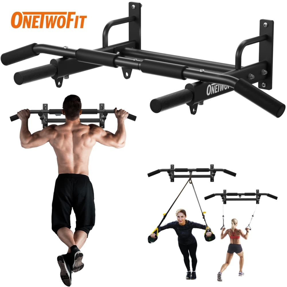 OneTwoFit บาร์โหนติดผนัง บาร์ดึงข้อ หรือกําแพง สำหรับติดถาวร ยืดตัว บริหารหน้าท้อง รับน้ำหนักได้ 200KG รูปที่ 1