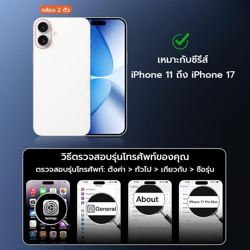 OSGEER HD Hard Casing เคสโทรศัพท์สําหรับ iPhone 11 12 13 14 15 16 16e 17 Air Pro Max Plus เคสกันกระแทก ip 17promax 13promax รูปที่ 2
