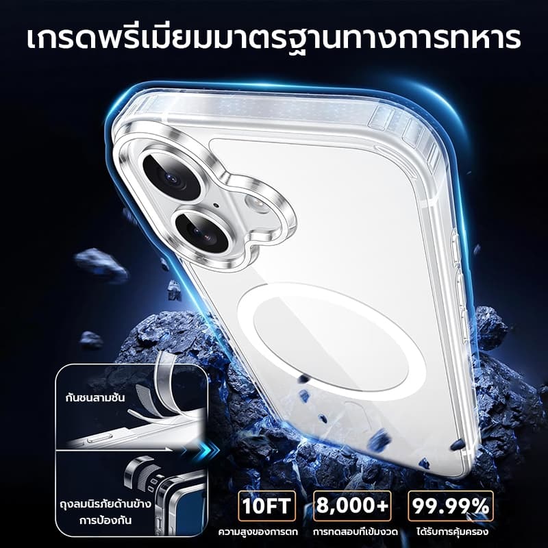 OSGEER HD Hard Casing เคสโทรศัพท์สําหรับ iPhone 11 12 13 14 15 16 16e 17 Air Pro Max Plus เคสกันกระแทก ip 17promax 13promax รูปที่ 6
