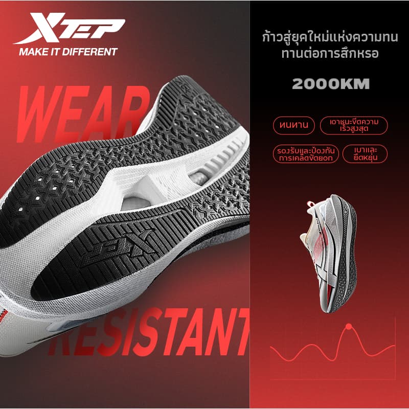 2000KM 5.0 | New color for the Year of the Horse รองเท้าวิ่งฝึกซ้อมสำหรับผู้ชาย รุ่น D18 พื้นรองเท้าทนทานระดับการบิน รูปที่ 5