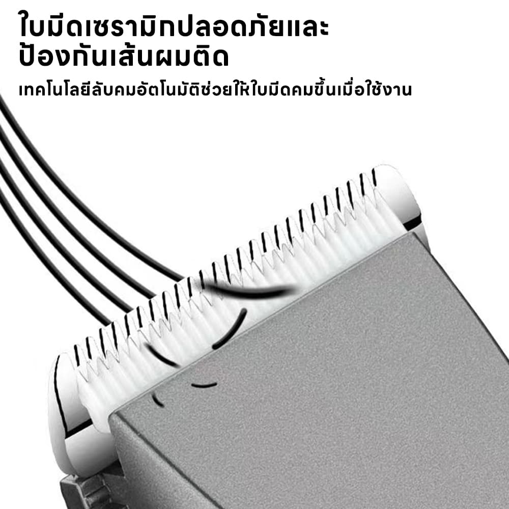 INSMART ปัตตาเลี่ยน ปัตตาเลี่ยนตัดผมไฟฟ้าพร้อมจอแสดงผลไฟ นํา ปัตตาเลี่ยนมืออาชีพคุณภาพสูง รูปที่ 2