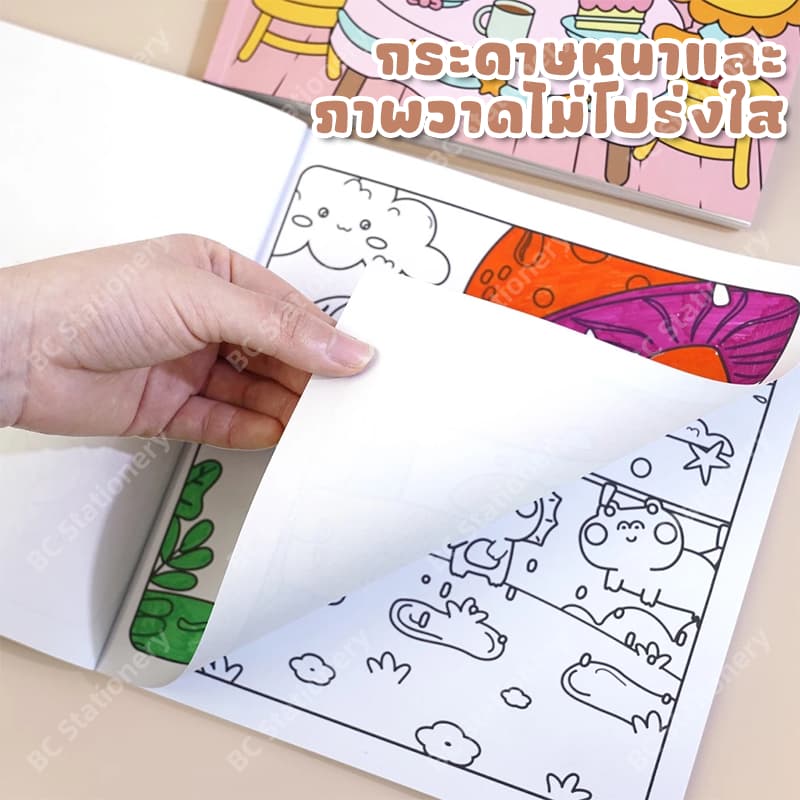 สมุดระบายสี หนังสือภาพวาดกราฟฟิตีเพื่อการศึกษา Doodles Book ผู้ใหญ่และวัยรุ่น ของเล่นเด็ก สมุดระบายสีเด็ก รูปที่ 6