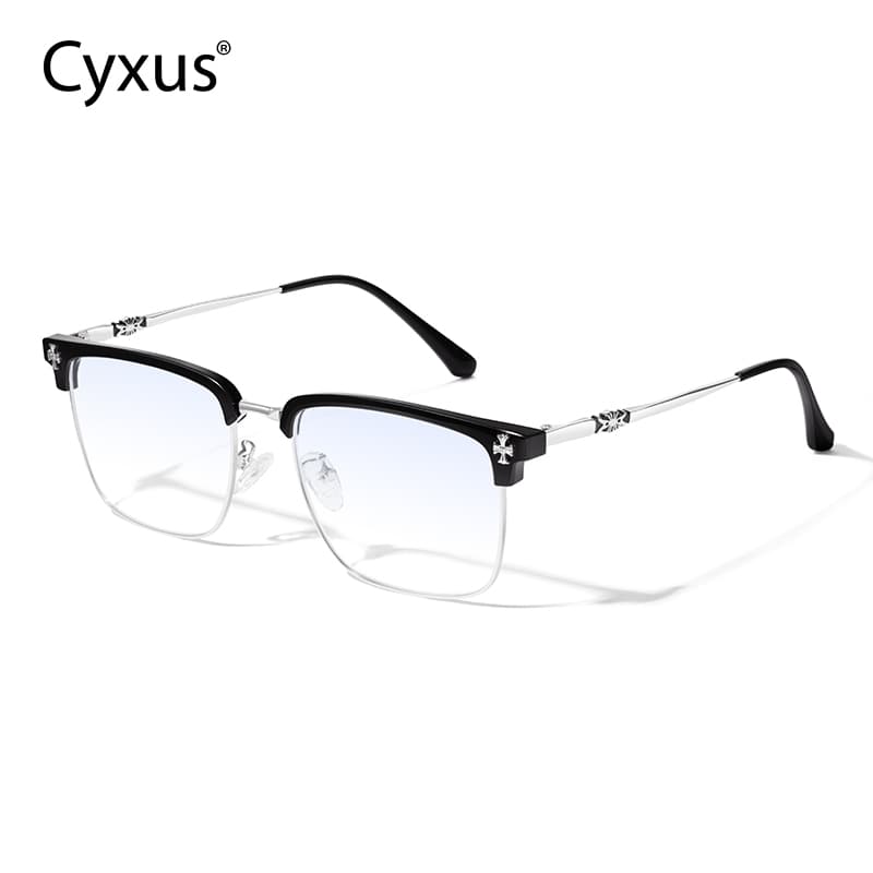 Cyxus Square Frame Blue Light Blocking Glasses with Business-like Design ได้อย่างมีประสิทธิภาพ 8252 รูปที่ 1