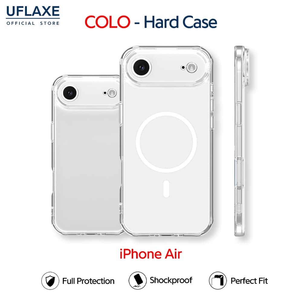 UFLAXE COLO - เคส Apple iPhone Air - เคสแข็งใสกันเหลืองกันกระแทก เคสโทรศัพท์ป้องกันรอยนิ้วมือปกป้องเต็มรูปแบบ รูปที่ 1