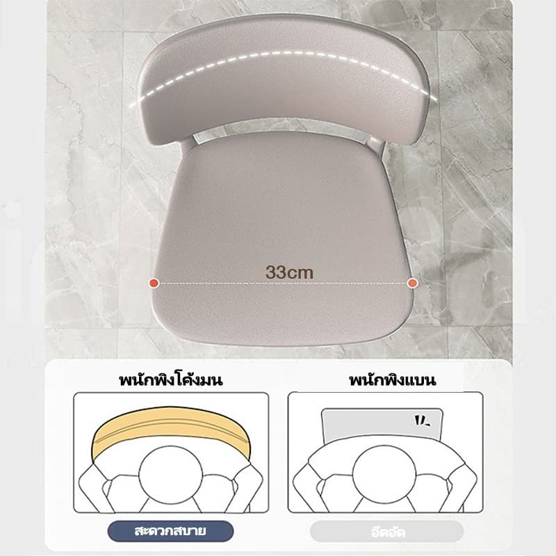เก้าอี้พลาสติก เก้าอี้มีพนักพิง เก้าอี้พลาสติกแบบหนา รองรับน้ําหนัก 300kg chair รูปที่ 6