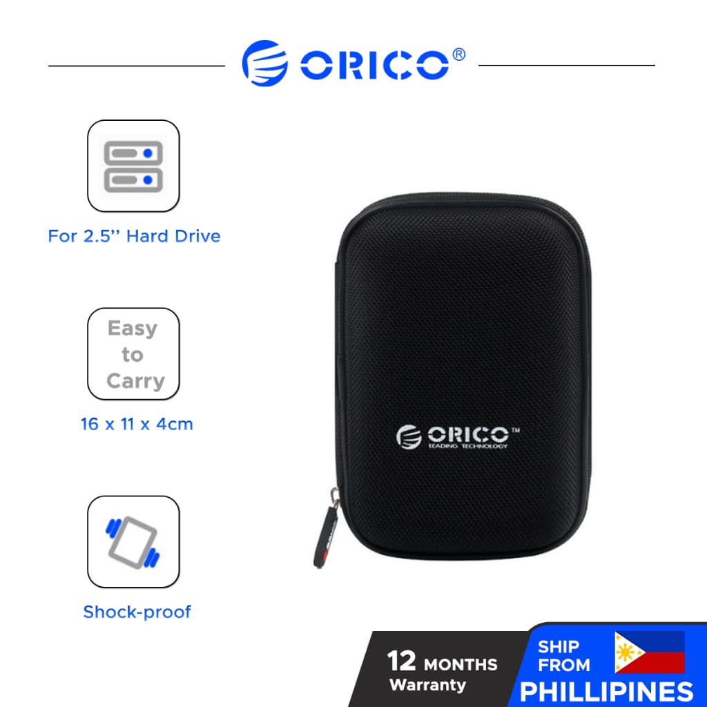 ORICO กระเป๋าป้องกันฮาร์ดไดรฟ์สําหรับ 2.5 นิ้ว HDD/SSD กระเป๋าเก็บของแบบพกพา (PHD-25)