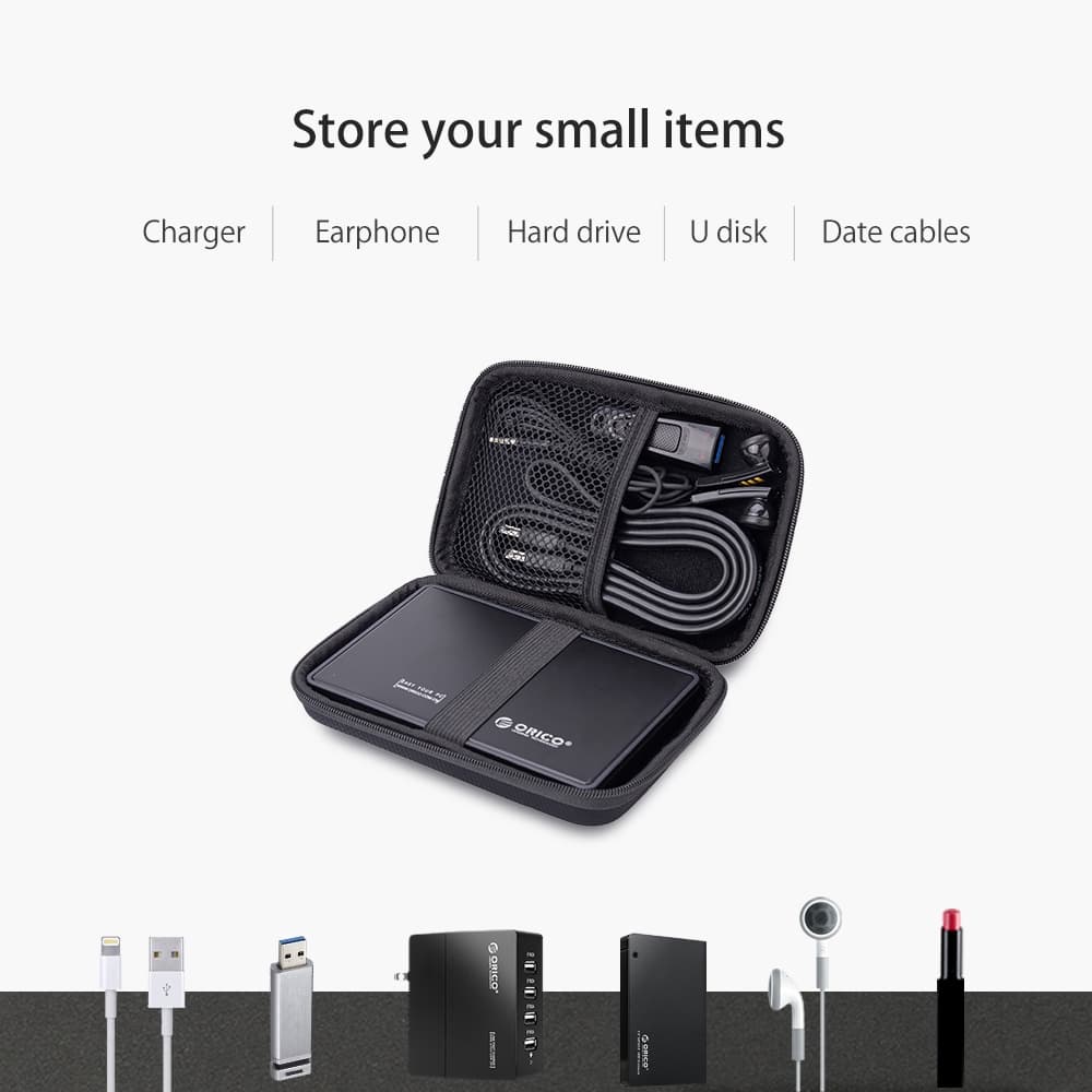 ORICO กระเป๋าป้องกันฮาร์ดไดรฟ์สําหรับ 2.5 นิ้ว HDD/SSD กระเป๋าเก็บของแบบพกพา รูปที่ 4