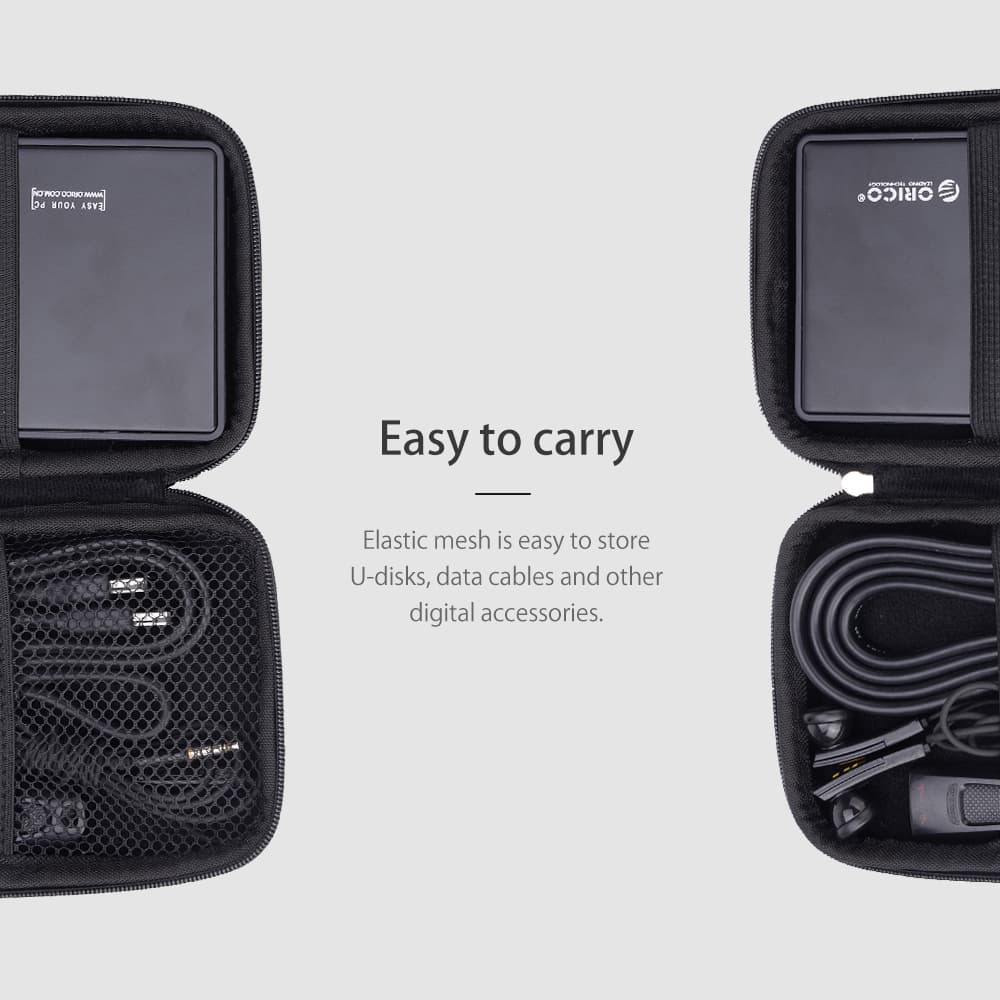 ORICO กระเป๋าป้องกันฮาร์ดไดรฟ์สําหรับ 2.5 นิ้ว HDD/SSD กระเป๋าเก็บของแบบพกพา รูปที่ 6