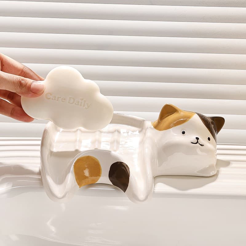 #ที่แขวนแปรงสีฟัน#ที่เก็บของในห้องน้ําที่ใส่แปรงสีฟันเซรามิกกล่องสบู่กล่องสบู่ รูปที่ 6