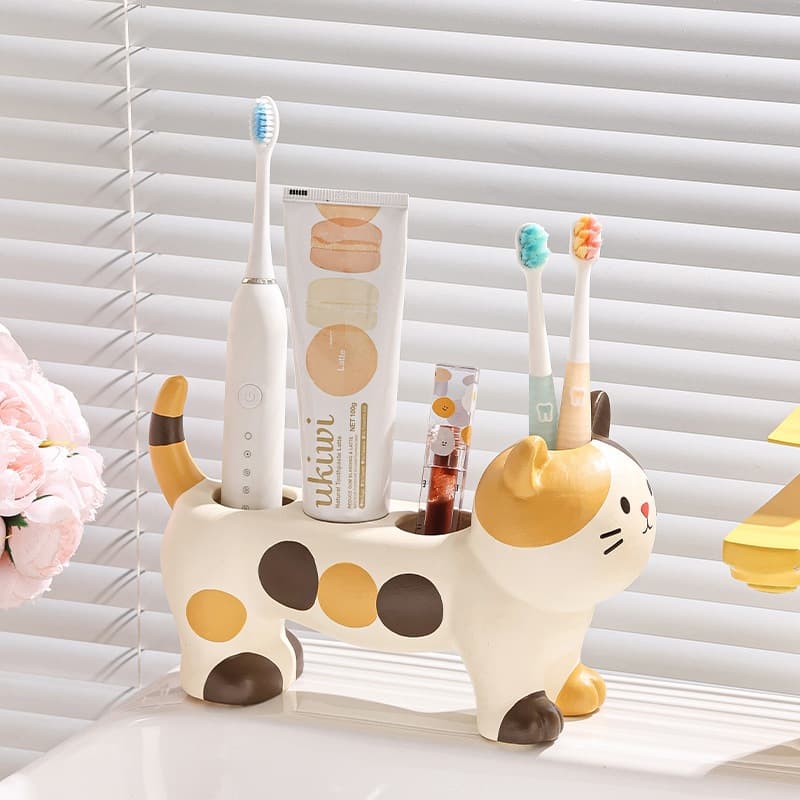 #ที่แขวนแปรงสีฟัน#ที่เก็บของในห้องน้ําที่ใส่แปรงสีฟันเซรามิกกล่องสบู่กล่องสบู่ รูปที่ 4