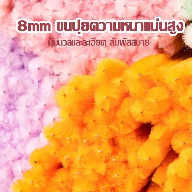 ลวดกำมะหยี่DIY 100ชิ้น เส้นขนฟูChenilleไม่หลุดร่วง นุ่ม ดัดง่าย ใช้สร้างสรรค์งานศิลปะได้ทุกเพศทุกวัย รูปที่ 2