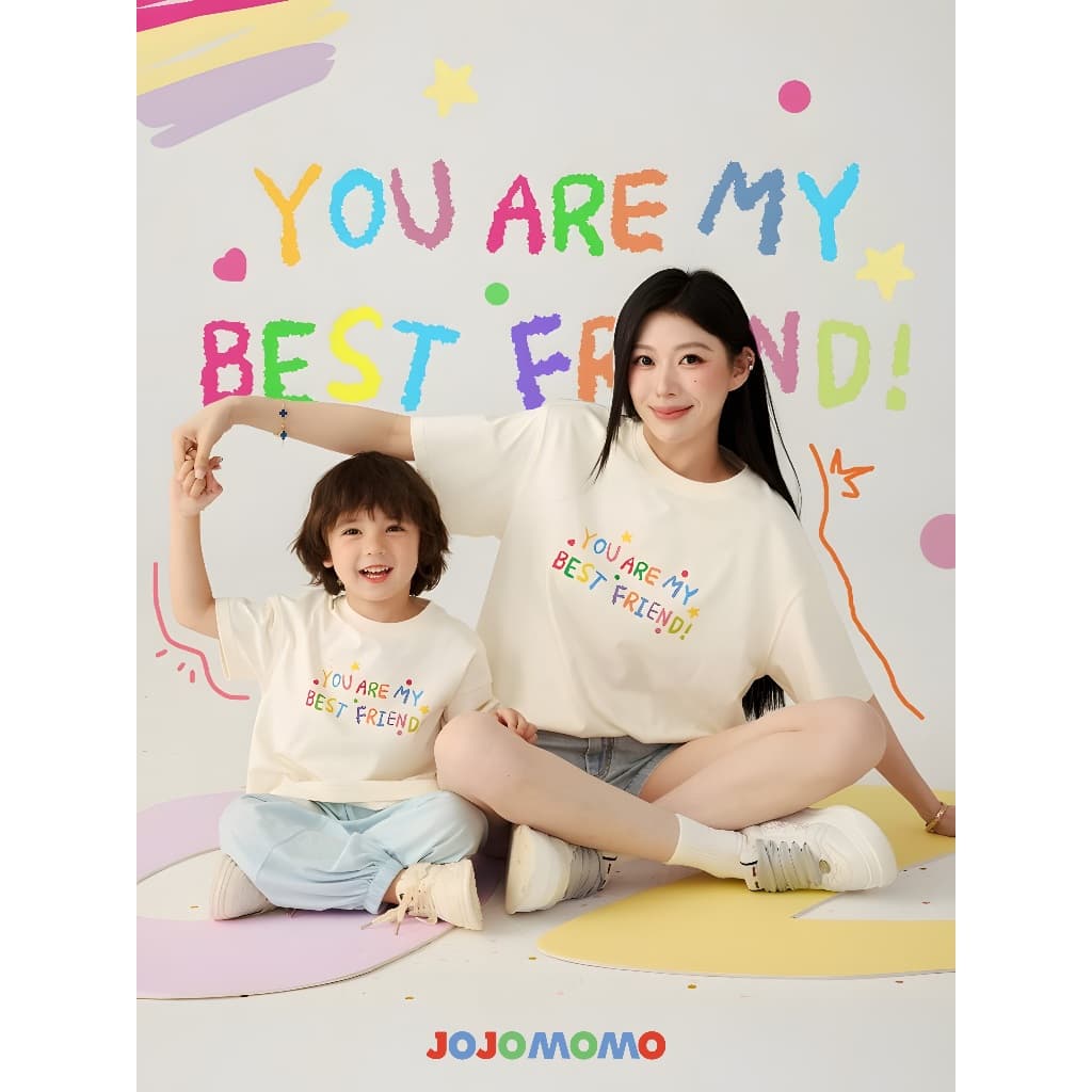 เสื้อยืดสั้นแม่ลูก เสื้อยืดเด็ก ผ้าฝ้าย 100% ใส่สบาย ระบายอากาศ เหมาะเที่ยวครอบครัว พร้อมหน้าพร้อมตา ส่งด่วนภายใน 24 ชม. จากกทม รูปที่ 1