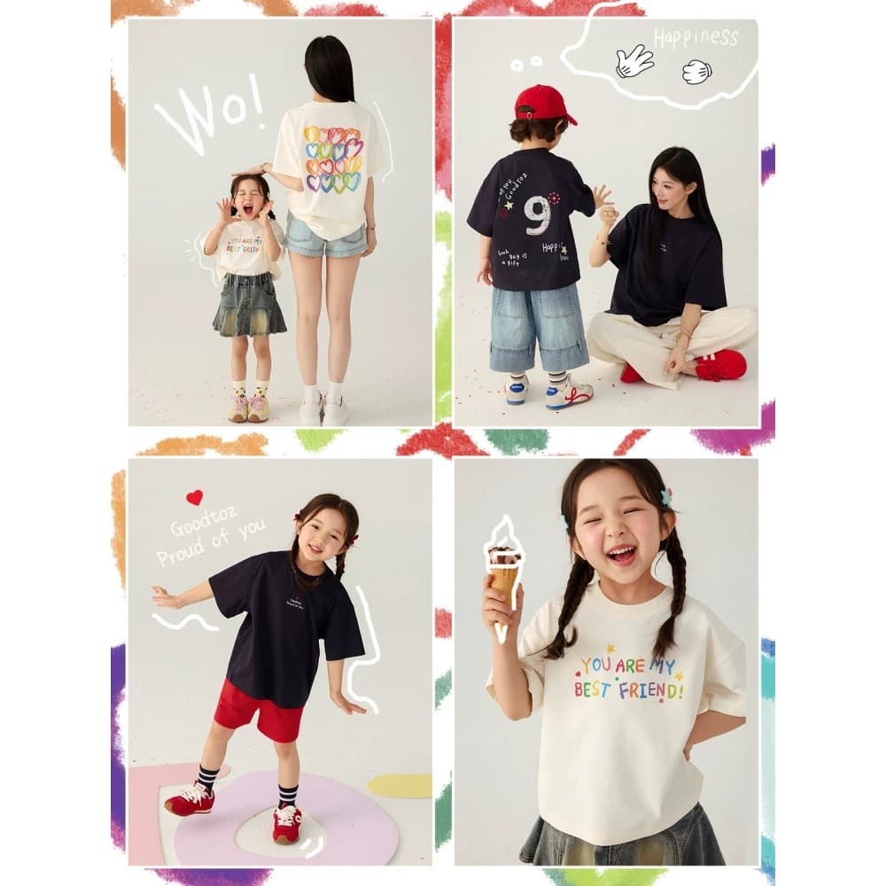 เสื้อยืดสั้นแม่ลูก เสื้อยืดเด็ก ผ้าฝ้าย 100% ใส่สบาย ระบายอากาศ เหมาะเที่ยวครอบครัว พร้อมหน้าพร้อมตา ส่งด่วนภายใน 24 ชม. จากกทม รูปที่ 2