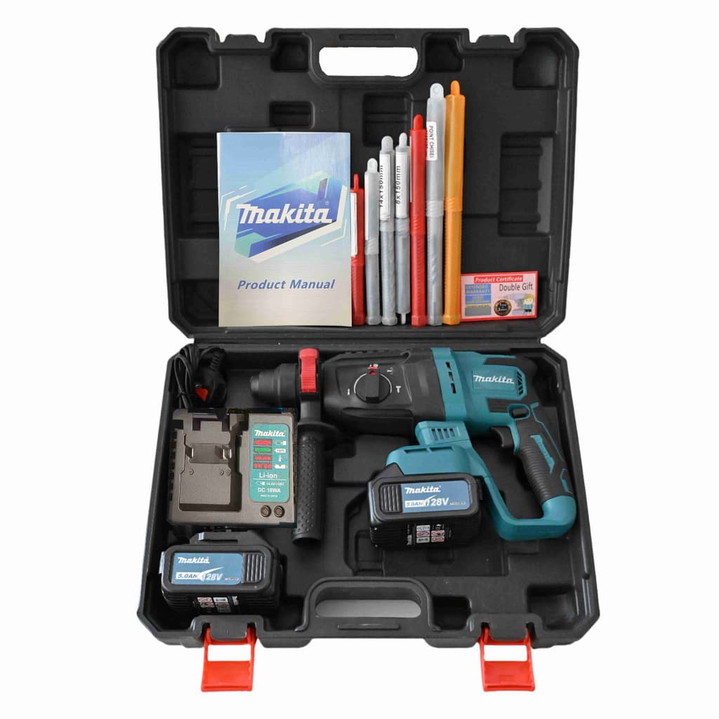 Makita ชุดเครื่องมือไฟ ดู -เครื่องแต่ละเครื่องมาพร้อมกับแบตเตอรี่สองก้อน-ชุดเครื่องมือไร้สาย รูปที่ 3