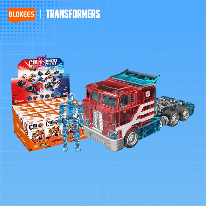 BLOKEES TRANSFORMERS WHEELS Blind Box C01-03 รถของเล่นเด็ก ตัวต่อรถ Optimus Prime ของแท้ รูปที่ 8