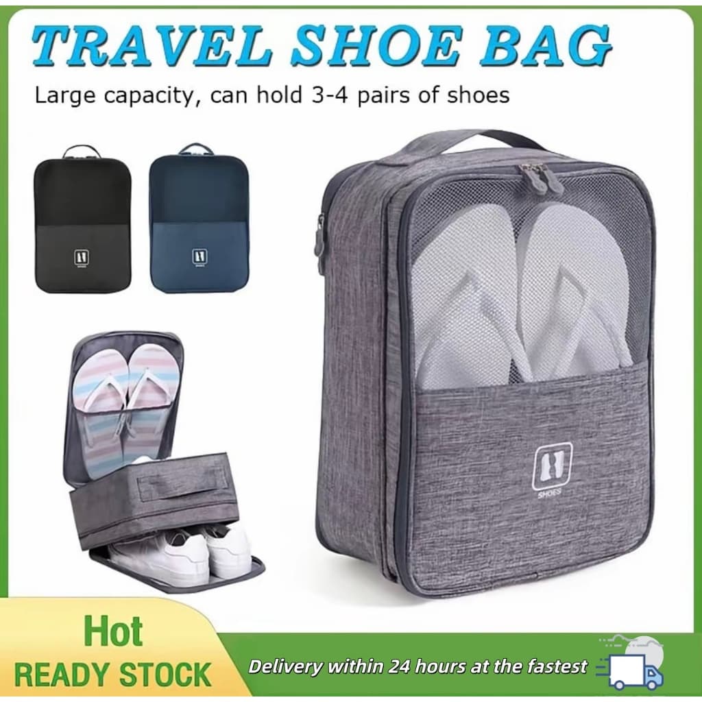 กระเป๋ารองเท้า กีฬา ถุง รองเท้า ฟุตบอล แบบพกพา เดินทาง กระเป๋าเดินทางกันน้ำ Travel Shoes Pouch
