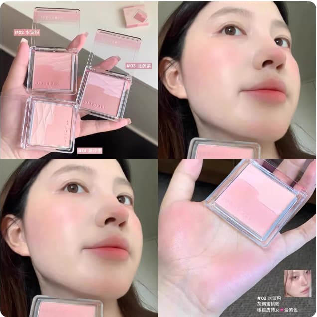 Judydoll 2-in-1 บลัชออนเนื้ออบ สองสี Matte Expansion & Satin Glow Highlight ปรับรูปหน้า 3D รูปที่ 4