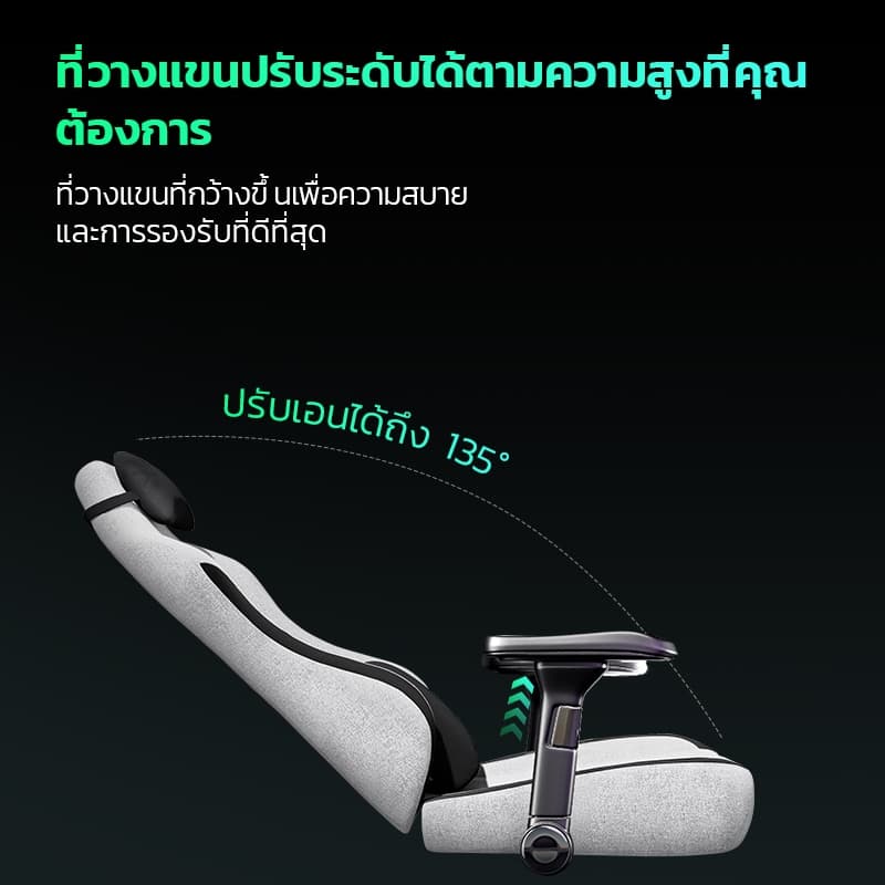 Xpanse Xblade เก้าอี้เกมมิ่ง ตามหลักสรีรศาสตร์ วางแขนปรับ5D gaming chair เก้าอี้คอม ถ่ายเทอากาศ นั่งนานก็ยังสบาย ไม่อึดอัด เก้าอี้สุขภาพ รูปที่ 8