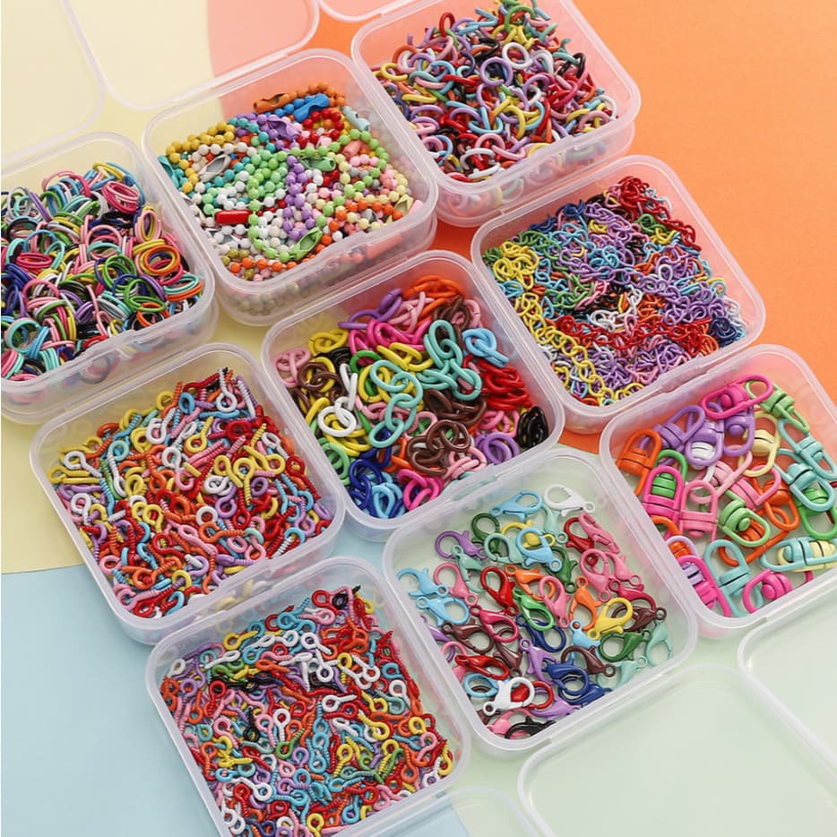 ชุดอะไหล่DIYคละสี ตะขอก้ามปู คอหมา สปริงคลิป ห่วงกุญแจ โซ่ สำหรับทำ พวงกุญแจ ห้อยกระเป๋า และงานแฮนด์เมด รูปที่ 3
