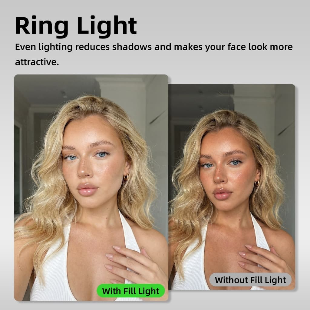 GOOJODOQ Mobile Selfie เติมแสง Stable ClipType-C ชาร์จที่มาพร้อมกับโหมดกระจกขนาดเล็ก 3 สี รูปที่ 2