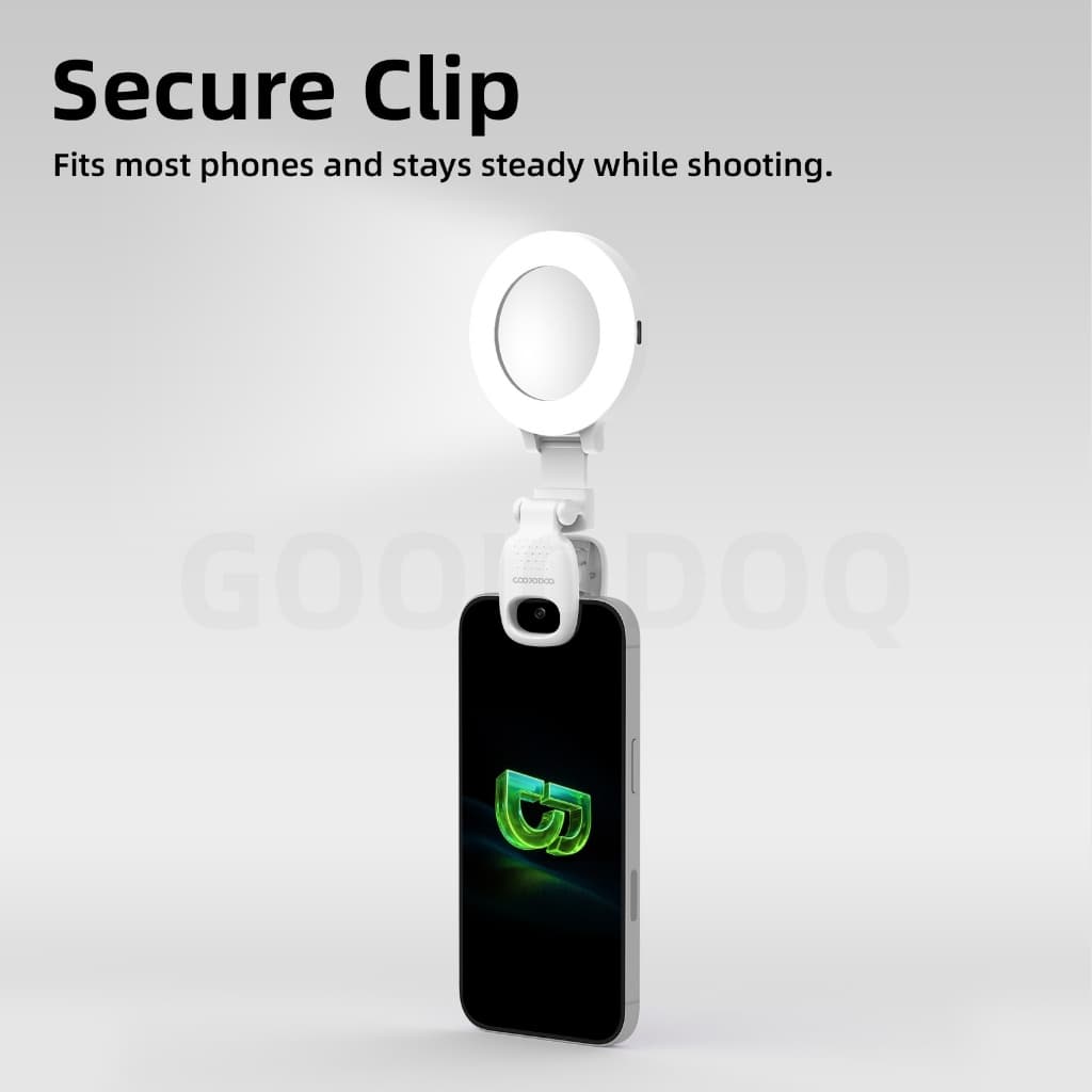 GOOJODOQ Mobile Selfie เติมแสง Stable ClipType-C ชาร์จที่มาพร้อมกับโหมดกระจกขนาดเล็ก 3 สี รูปที่ 3
