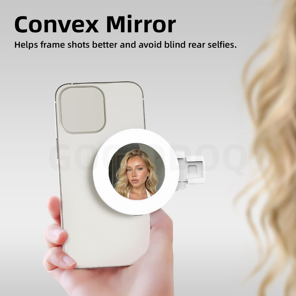 GOOJODOQ Mobile Selfie เติมแสง Stable ClipType-C ชาร์จที่มาพร้อมกับโหมดกระจกขนาดเล็ก 3 สี รูปที่ 4