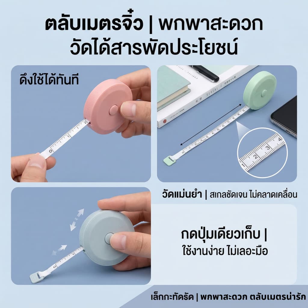มินิเทปขนาดเล็กเทปวัดนักเรียนครัวเรือนแบบพกพาเมตรไม้บรรทัดไม้บรรทัดนุ่มเทปวัดขาเอวหน้าอกวัดเสื้อผ้าไม้บรรทัด รูปที่ 6