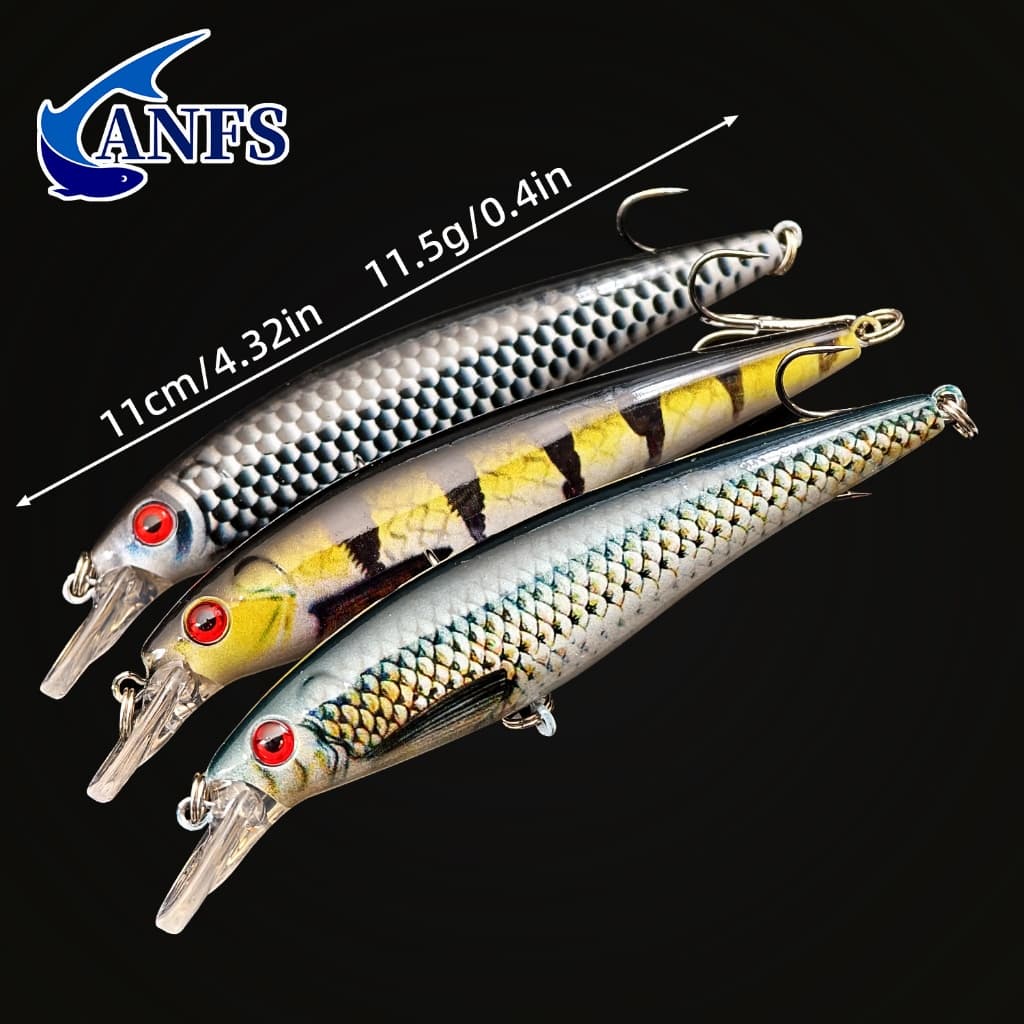 2 ชิ้นที่มีสีสัน Sinking Minnow เหยื่อตกปลา-Realistic Design เหยื่อประดิษฐ์รูปแบบVibrant สําหรับตกปลาน้ําจืดน้ําเค็ม รูปที่ 8