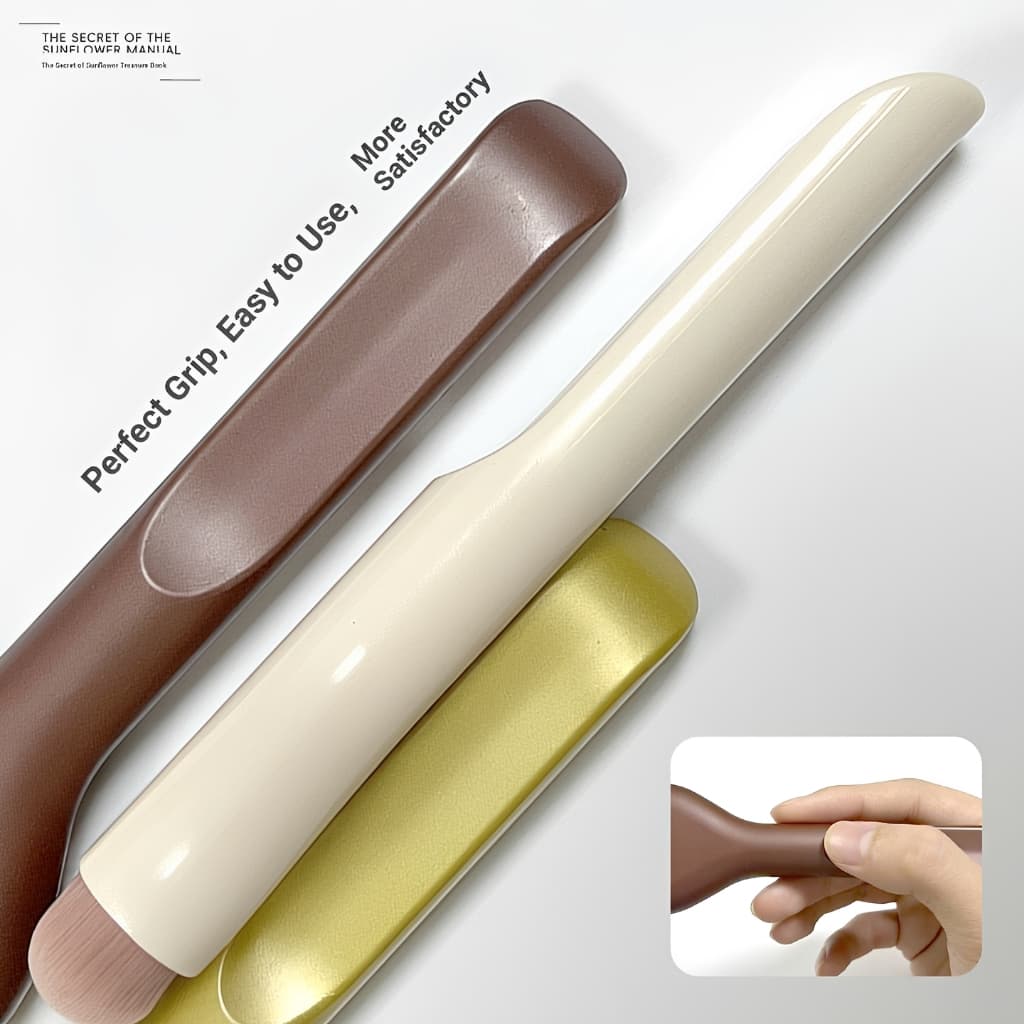 แปรงรองพื้นรูปลิ้นบางเฉียบพร้อมเครื่องมือแปรงแต่งหน้าหัวแบนคอนซีลเลอร์ไร้รอยต่อ รูปที่ 6