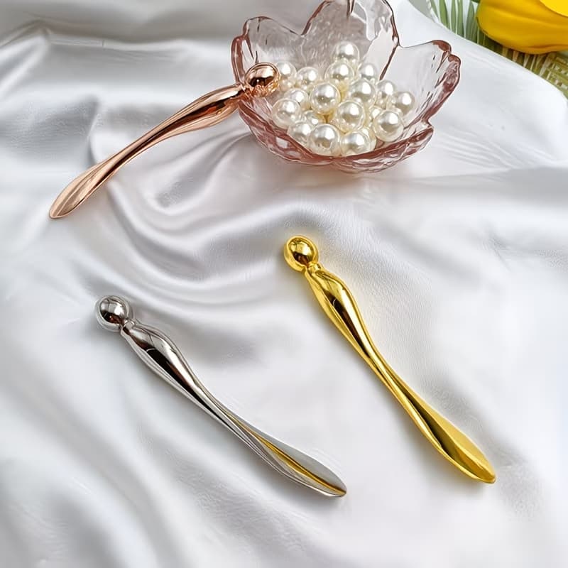 Metal Eye Cream Applicator Face Roller Massager เครื่องมือนวดตา Wand Stick ผู้หญิงสําหรับเครื่องนวดหน้าลดอาการบวม รูปที่ 8