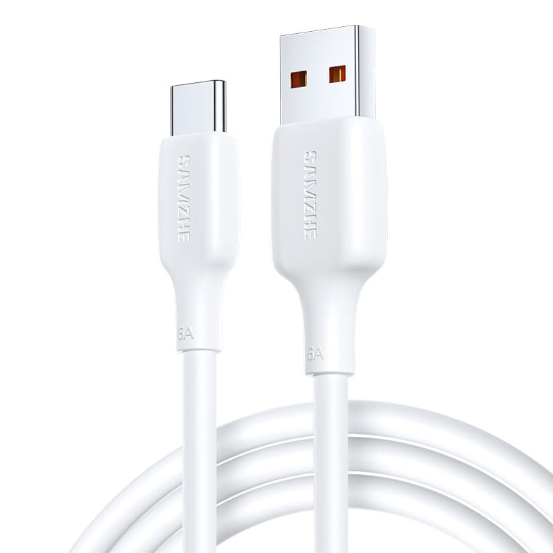 SAMZHE 6A PD100W สายชาร์จ type c สายชาร์จ usb to type c หัวเว่ยสายเคเบิลข้อมูลแบบชาร์จเร็ว รูปที่ 8