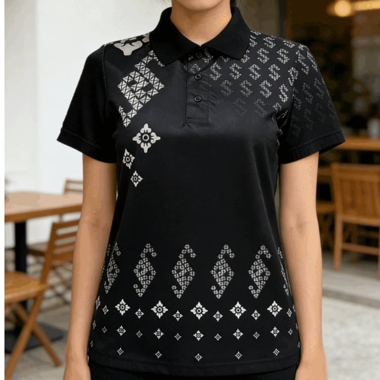 เสื้อเร็วแห้ง เสื้อโปโลสำหรับผู้หญิง ออกแบบมาให้มีการระบายอากาศที่ยอดเยี่ยม รูปที่ 6