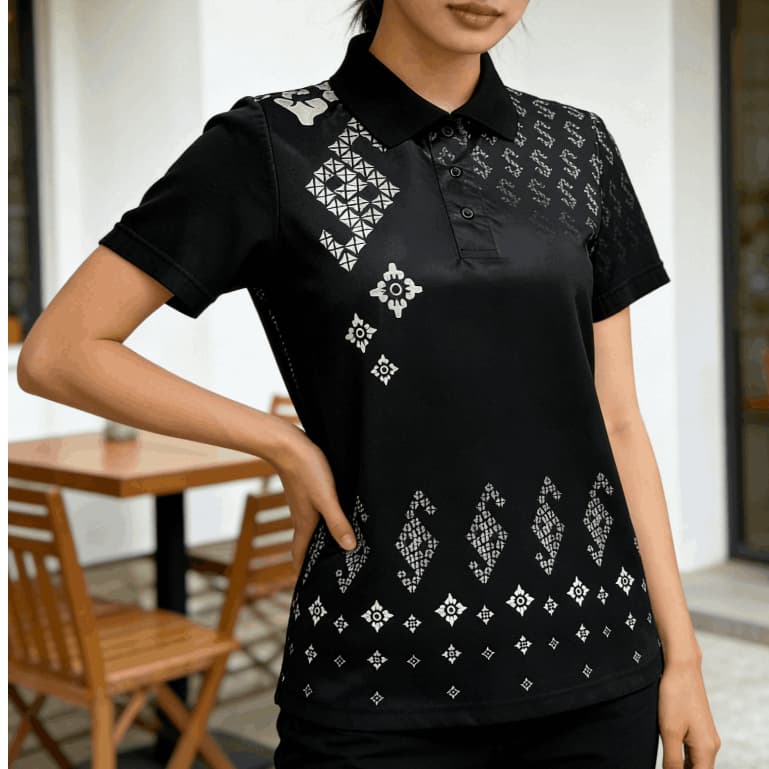 เสื้อเร็วแห้ง เสื้อโปโลสำหรับผู้หญิง ออกแบบมาให้มีการระบายอากาศที่ยอดเยี่ยม รูปที่ 8