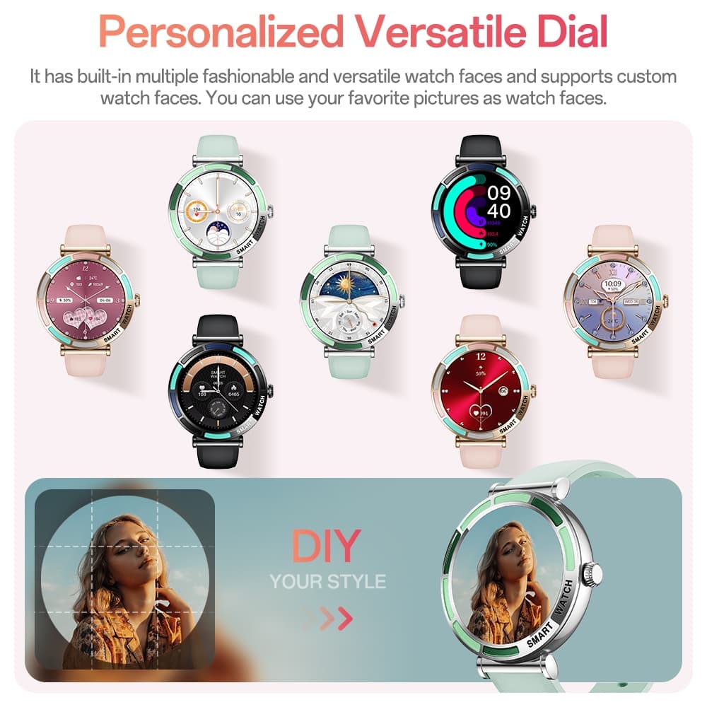 Aolon LILY R3 สมาร์ทวอท์ชบลูทูธโทรกีฬาฟิตเนสติดตาม Heart Rate Sleep Monitoring Smartwatch สําหรับผู้หญิง รูปที่ 6