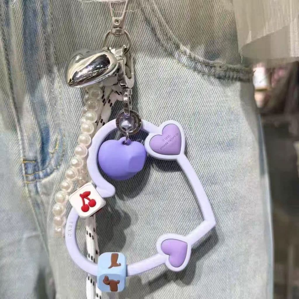 Pretty Silicon Beautiful Flower Special Romantic Heart Phone Wristlet lanyard Pendant คุณภาพสูง เชือกคล้องโทรศัพท์มือถือ รูปที่ 9
