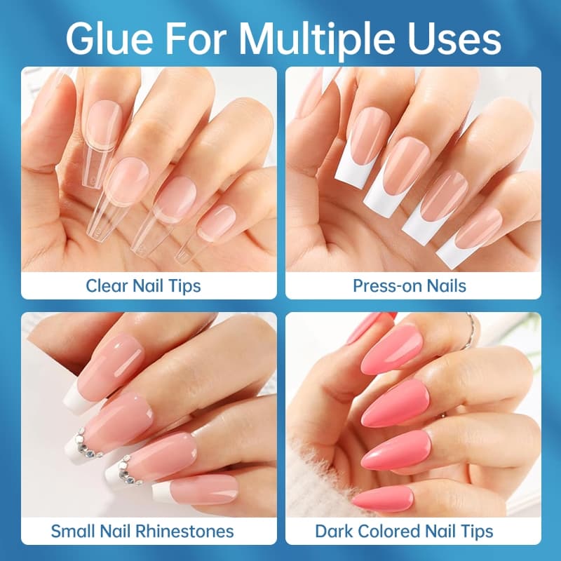 8ml กาวติดเล็บสําหรับกดบนเล็บเคล็ดลับปลอมปลอม Fasts-Dry กาว Rhinestone Nails Art เครื่องมือแต่งเล็บ รูปที่ 7