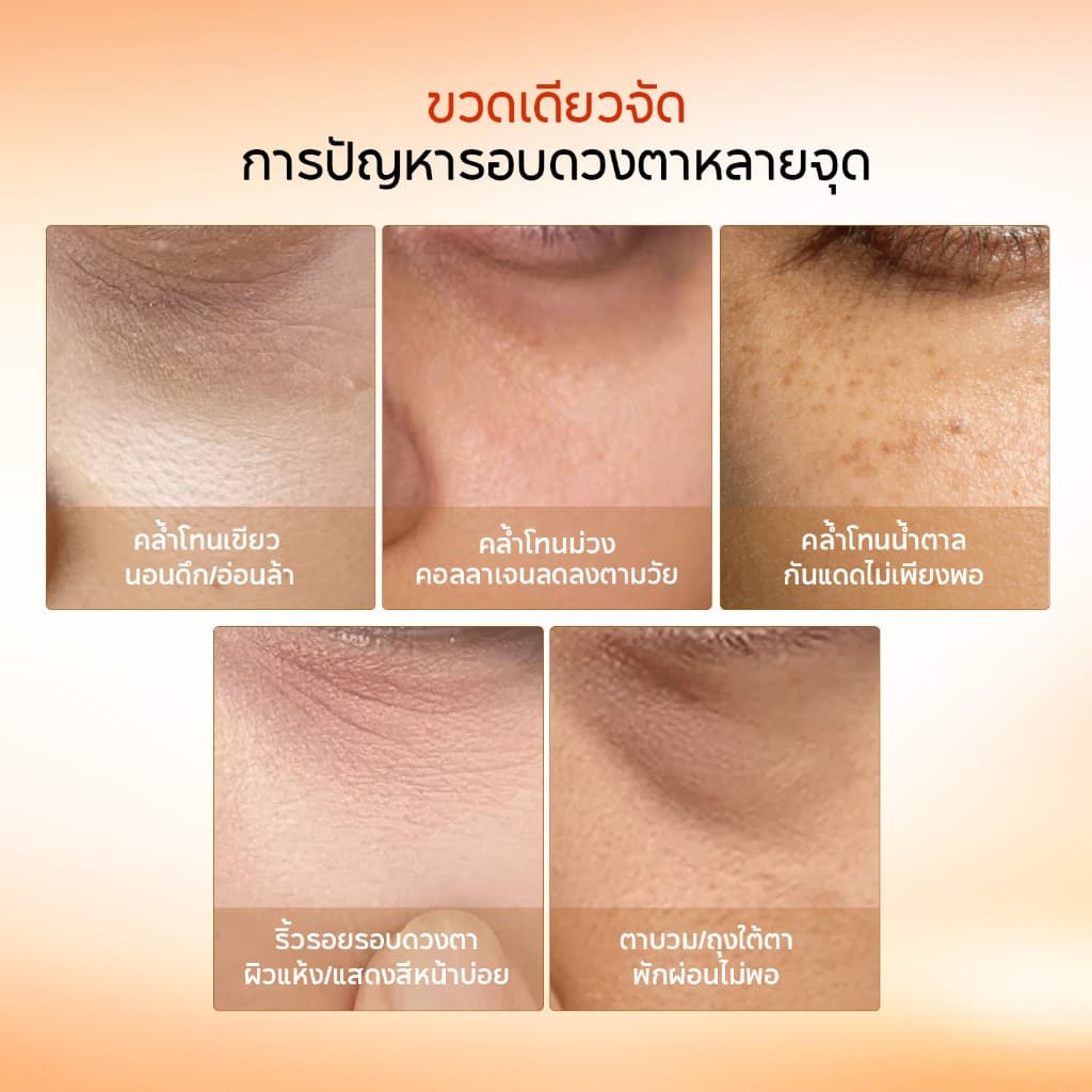 PAPA FEEL 5D Peptide ครีมบำรุงรอบดวงตา 15g ลดริ้วรอย ชุ่มชื้นล้ำลึก Eye Cream ลดรอยคล้ำ ผิวกระจ่างใส เหมาะสำหรับผิวแพ้ง่าย รูปที่ 2