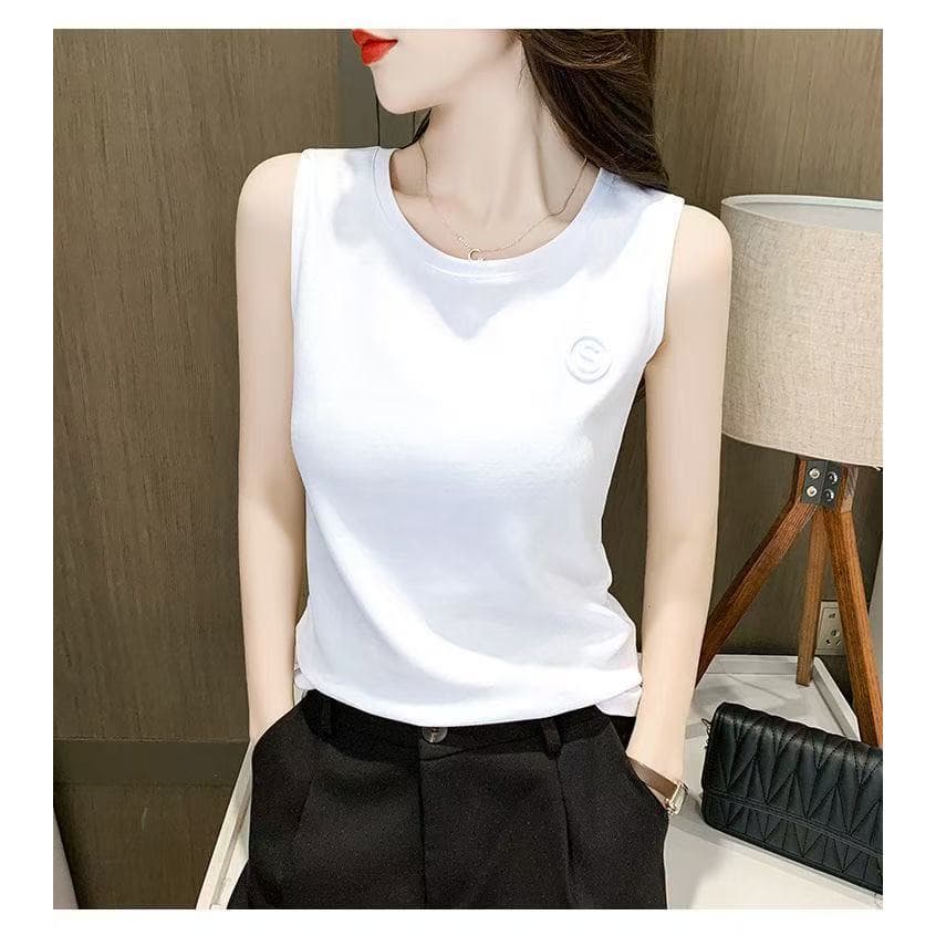 เสื้อกั๊กสไตล์เกาหลีสายเดียว ยืดหยุ่น สวมใส่ได้หลายโอกาสสำหรับผู้หญิง รูปที่ 4