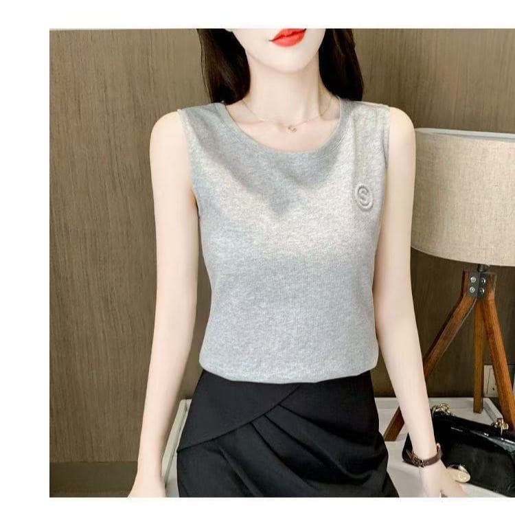 เสื้อกั๊กสไตล์เกาหลีสายเดียว ยืดหยุ่น สวมใส่ได้หลายโอกาสสำหรับผู้หญิง รูปที่ 8