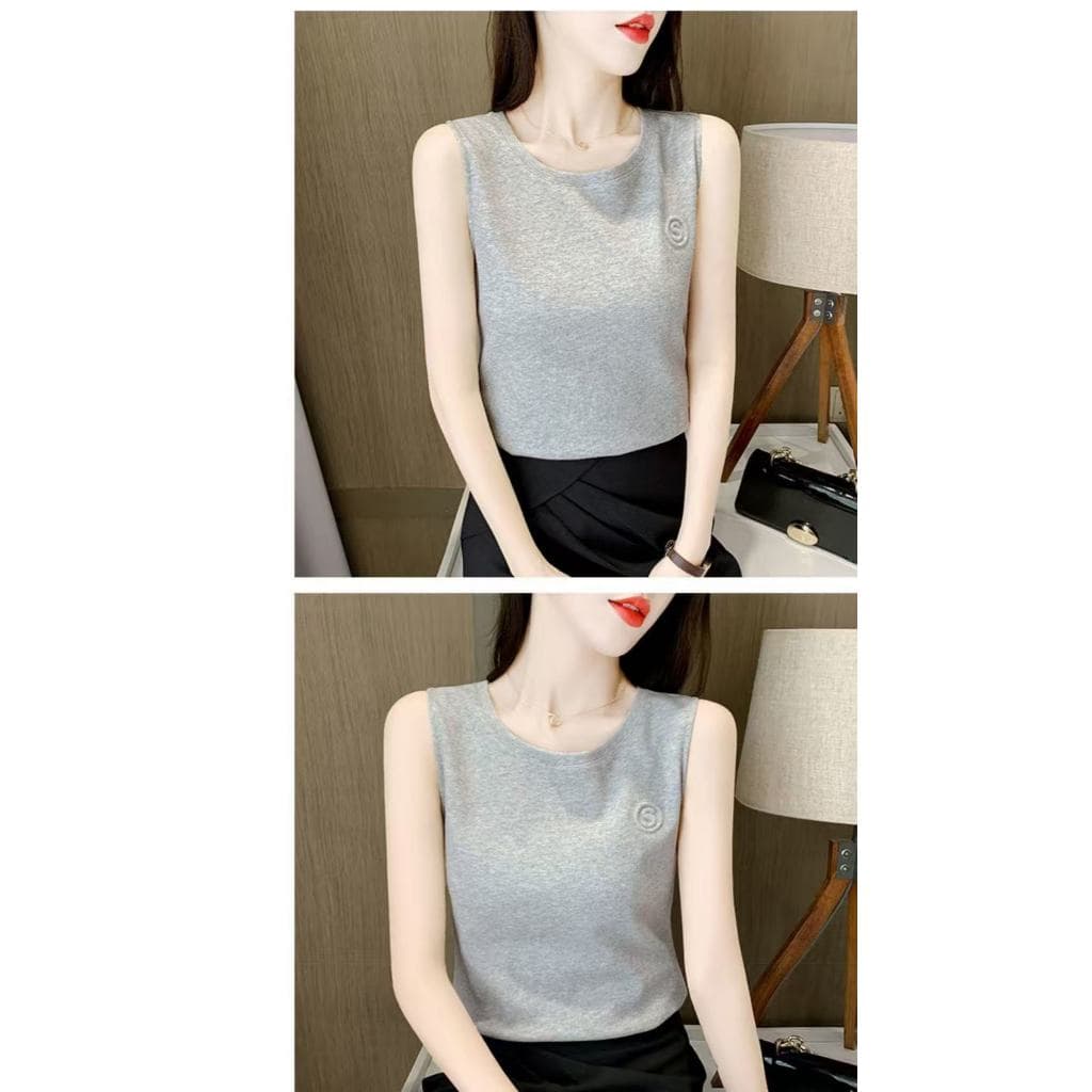 เสื้อกั๊กสไตล์เกาหลีสายเดียว ยืดหยุ่น สวมใส่ได้หลายโอกาสสำหรับผู้หญิง รูปที่ 9
