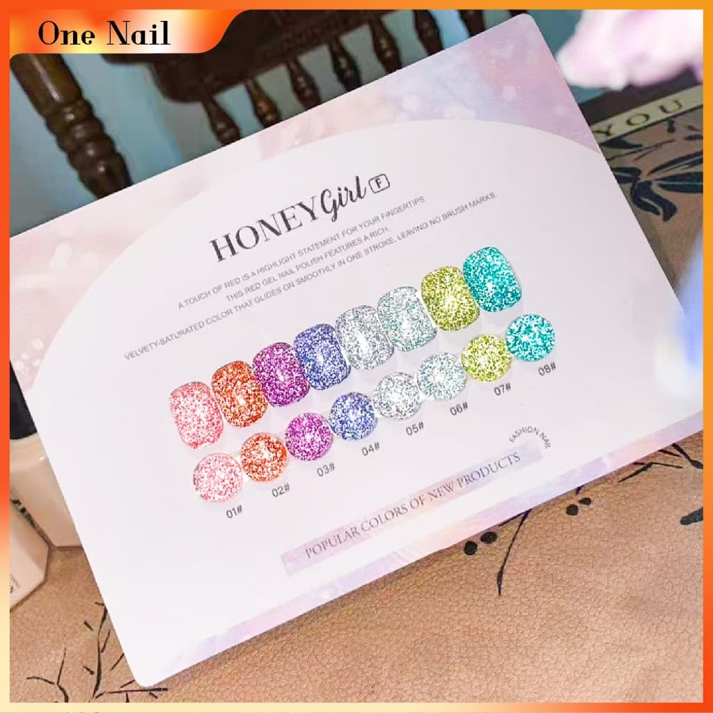 สต็อกพร้อม7 ตัวเลือก น้ําผึ้ง8สีตาแมว,ชุดเพ้นท์เล็บเพชร ลูกปัดแก้วตาแมวตาแมวตาแมวหลากสีเพชรแวววาวกาวตาแมวผ้าไหมซาตินสียอดนิยมในสี่ฤดูกาล รูปที่ 8