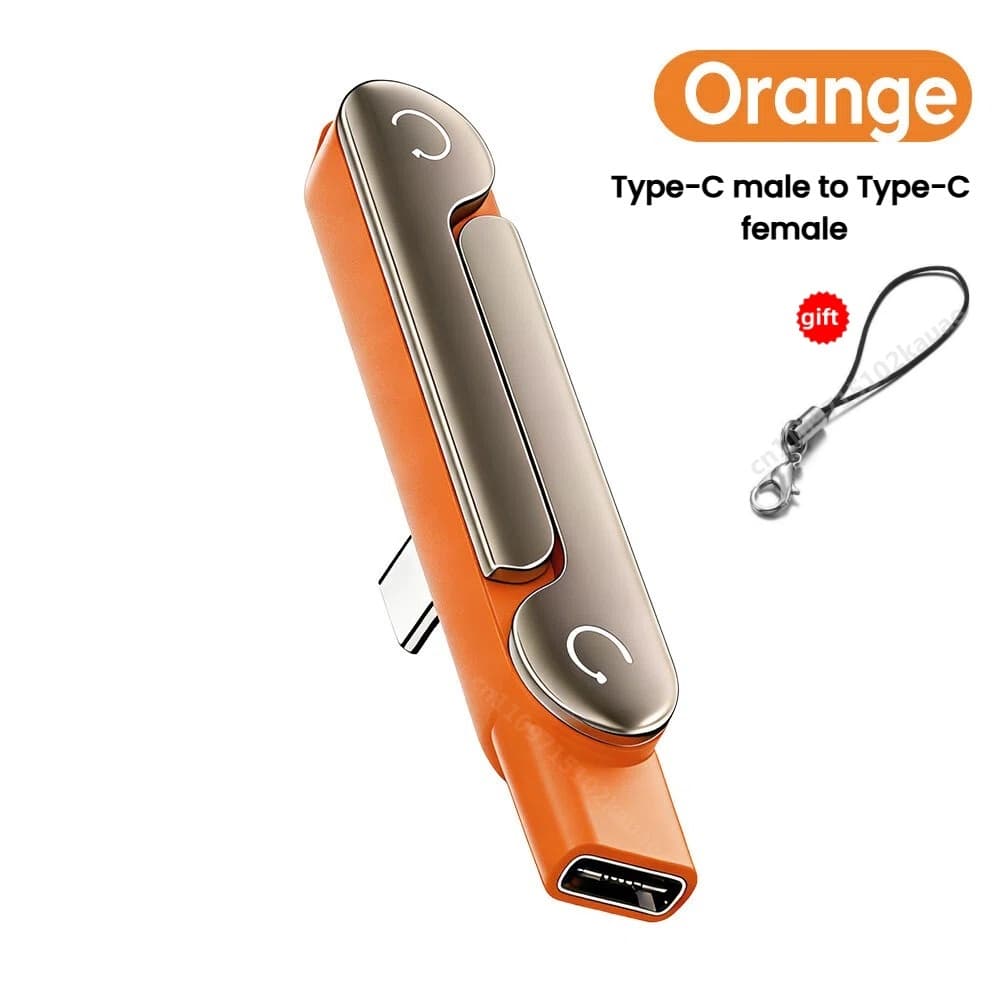 ท้องถิ่น 1/2/3PCS Type C ชาร์จโทรศัพท์วงเล็บอะแดปเตอร์ 240W Fast CHARGING OTG Type-C ชาย USB-C หญิง Converter พร้อมที่วางพับได้ รูปที่ 8
