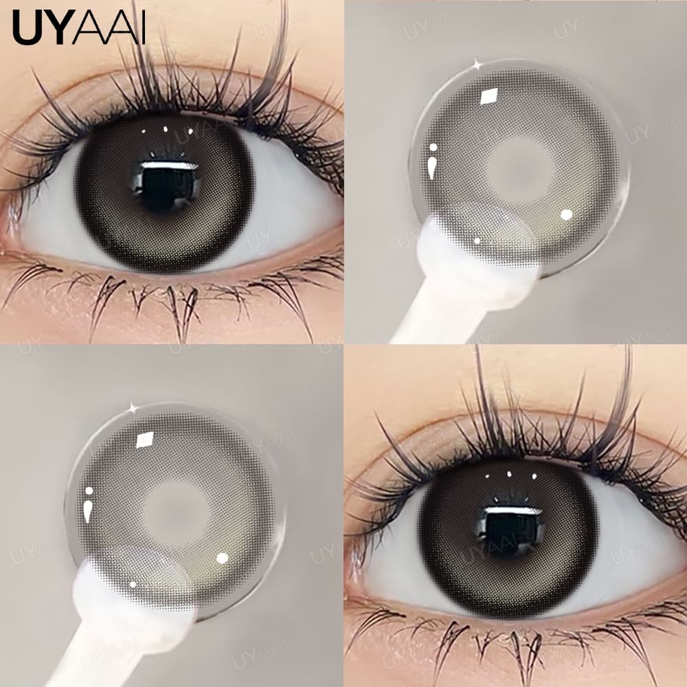 คอนแทคเลนส์ UYAAI คอนแทคเลนส์รายเดือน สีน้ำตาล สีเทา สไตล์เกาหลี 14~14.5mm รูปที่ 5